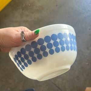 Blue Polka Dot vintage Pyrex